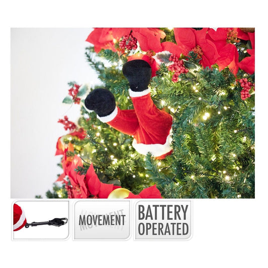 Alpha 55 Jambes Père-Noël avec Mouvement – Déco Amusante