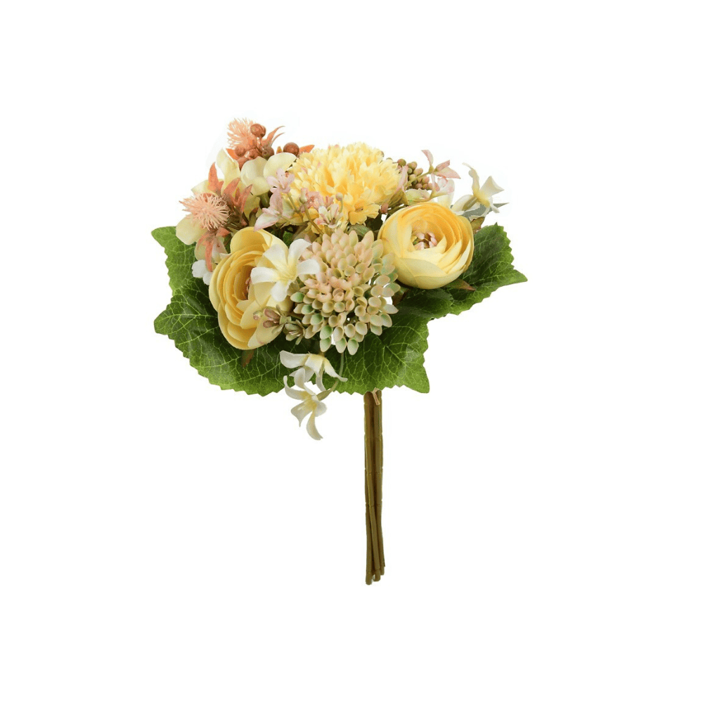 Alpha 55 Jaune Bouquet de 6 chrysanthèmes décoratifs