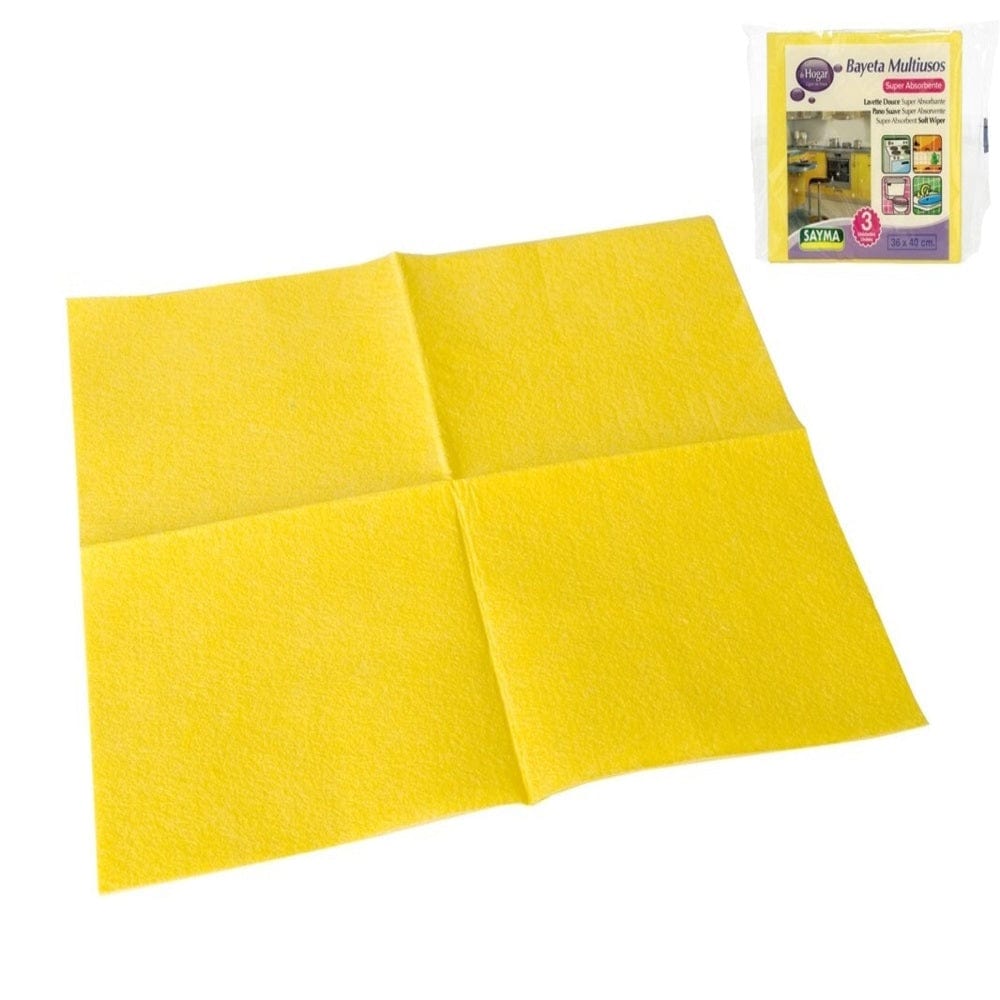 Alpha 55 Jaune Lot de 3 chiffons "Sayma"