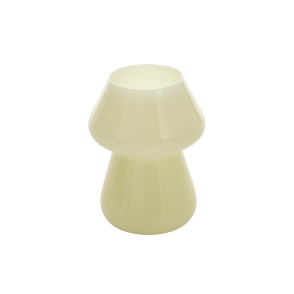 Alpha 55 Jaune poussin Vase en Verre Forme Champignon – Design Original