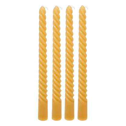 Alpha 55 Jaune Set de 4 Bougies Bâton Twist HUGO – Déco Élégante