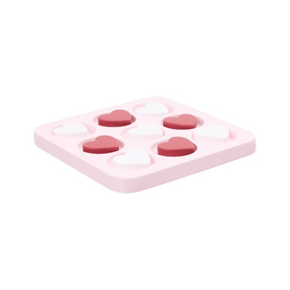 Alpha 55 Jeu de Morpion Love 18 x 18 cm en Ciment Rose