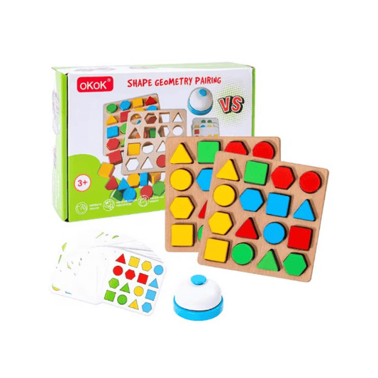 Alpha 55 Jeu Formes Géométriques Bois 2en1 Cloche Éducatif