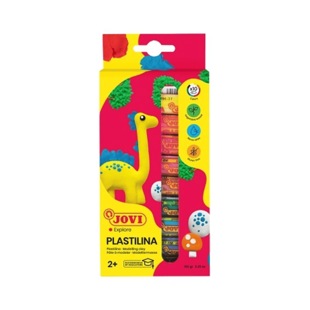 Alpha 55 JOVI Set de 10 Pâtes à Modeler Bâton Colorées