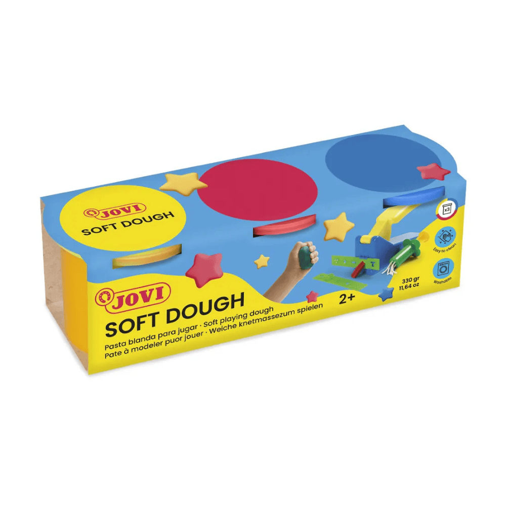 Alpha 55 JOVI Set de 3 Pots de Pâte à Modeler Soft
