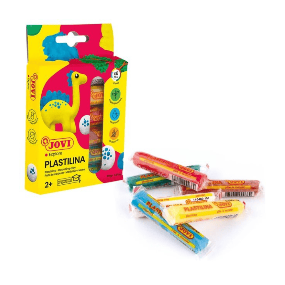 Alpha 55 JOVI Set de 6 Pâtes à Modeler Bâton Colorées