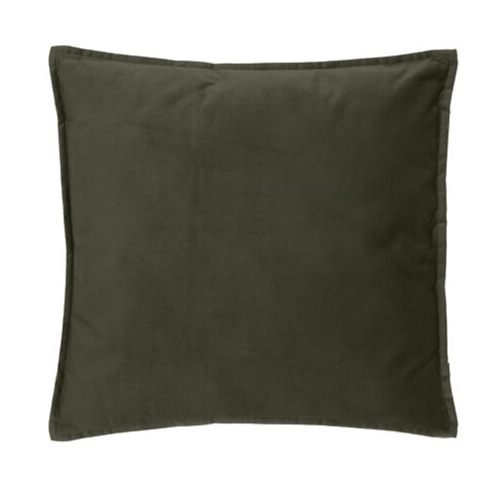 Alpha 55 Kaki Coussin Effet Velours Doux et Décoratif