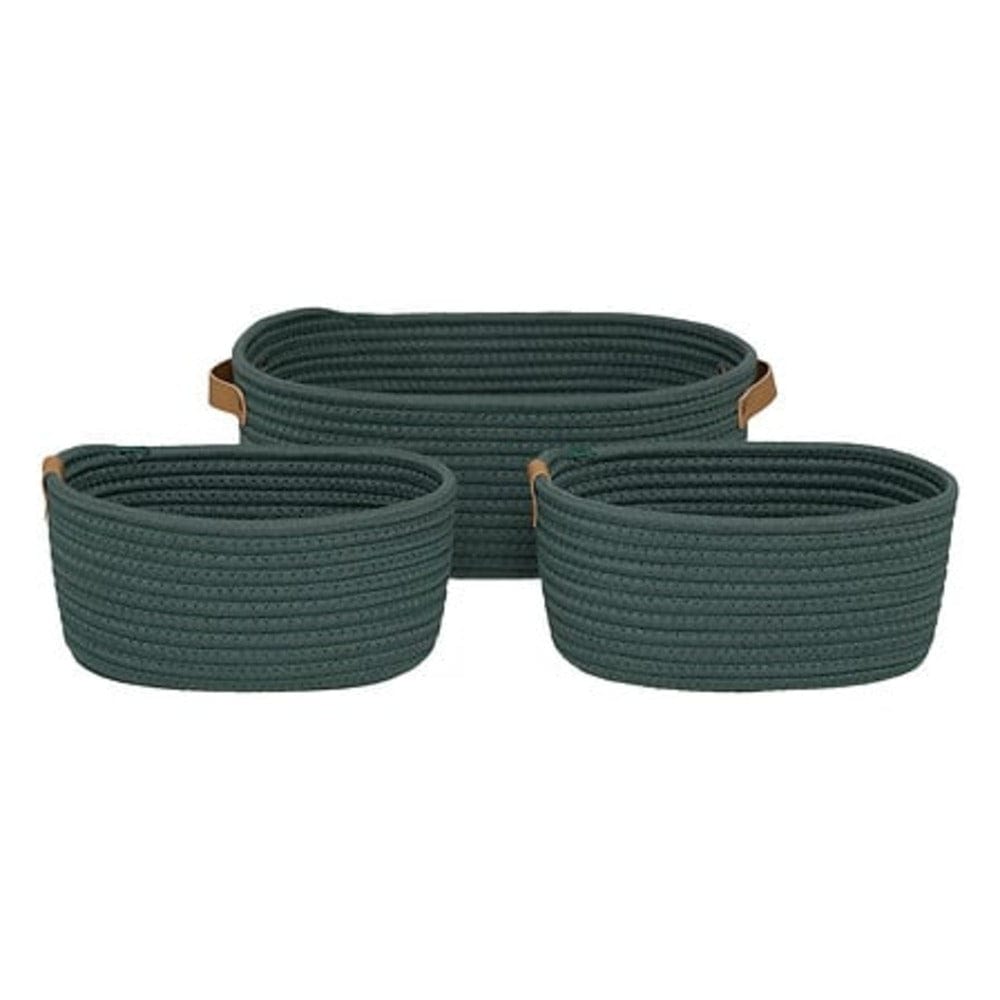 Alpha 55 Kaki Lot de 3 Paniers Duo de Rangement