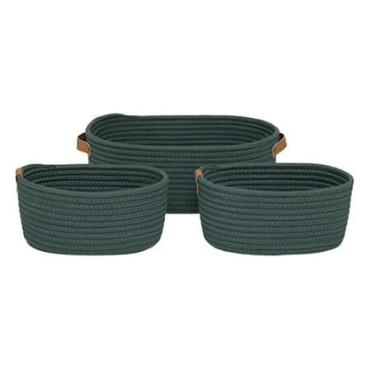 Alpha 55 Kaki Lot de 3 Paniers Duo de Rangement
