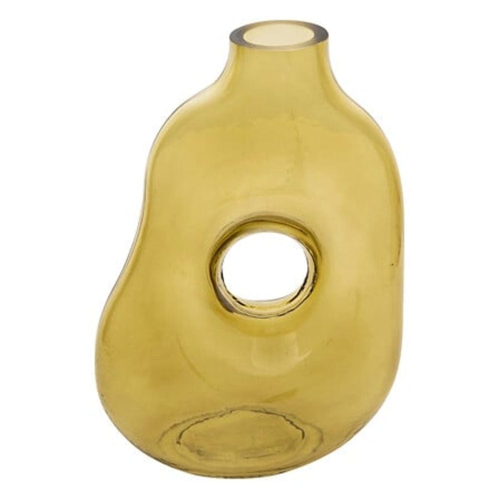 Alpha 55 Kaki Vase donut en verre