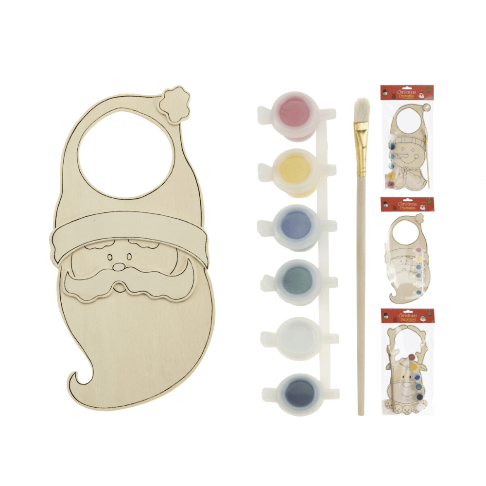 Alpha 55 Kit coloriage tête Père Noël avec pinceau – Noël