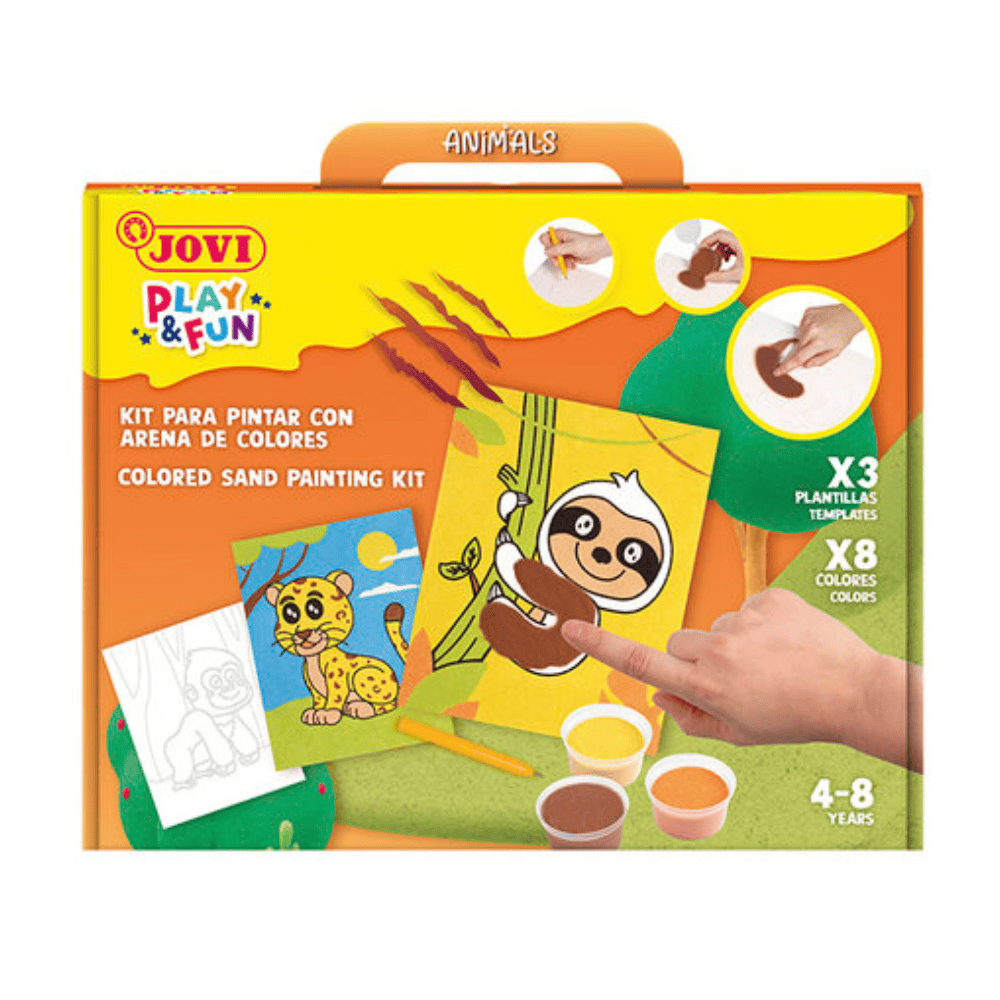Alpha 55 Kit de Peinture avec Sable ANIMALS – Loisirs Créatifs Enfants