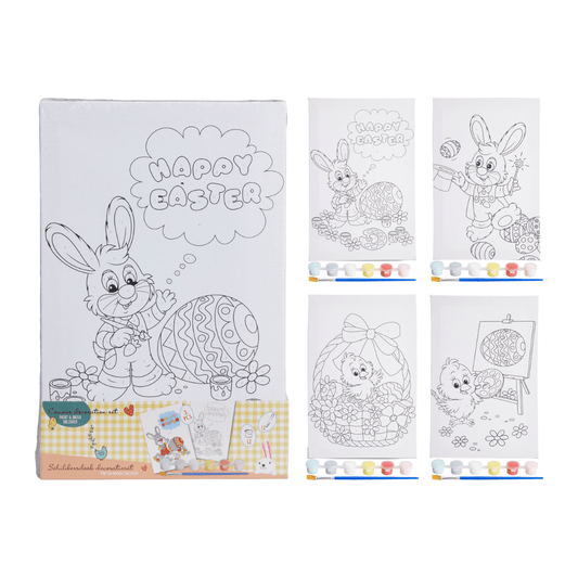 Alpha 55 Kit peinture sur toile avec pinceau & 6 couleurs