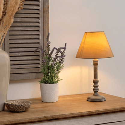 Alpha 55 Lampe Droite Léo en Bois Design Décoratif