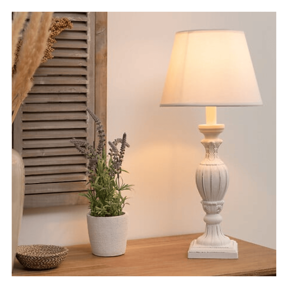 Alpha 55 Lampe Droite Renzo 54,5 cm en Bois Blanc