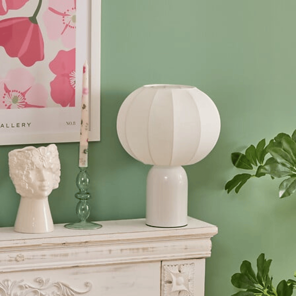 Alpha 55 Lampe Tobie en Métal Blanc – Design Moderne