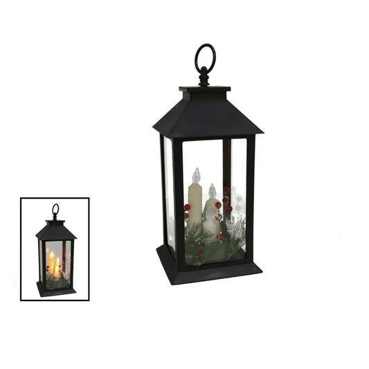 Alpha 55 Lanterne avec 3 bougies LED – Lumière douce et élégante