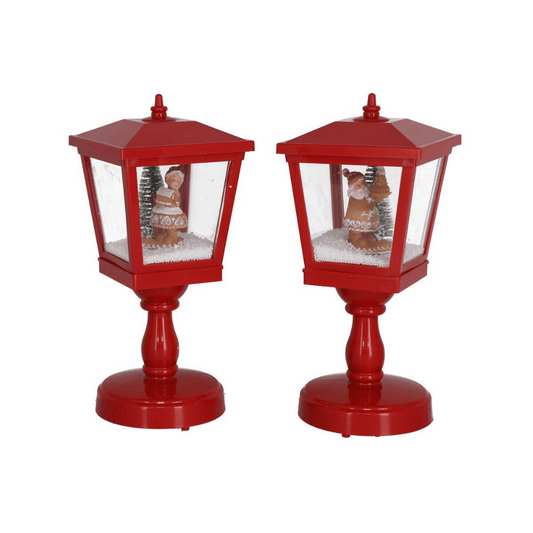 Alpha 55 Lanterne musicale rouge 4 LED – Décoration lumineuse Noël