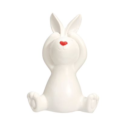Alpha 55 Lapin assis nez cœur – Décoration Pâques