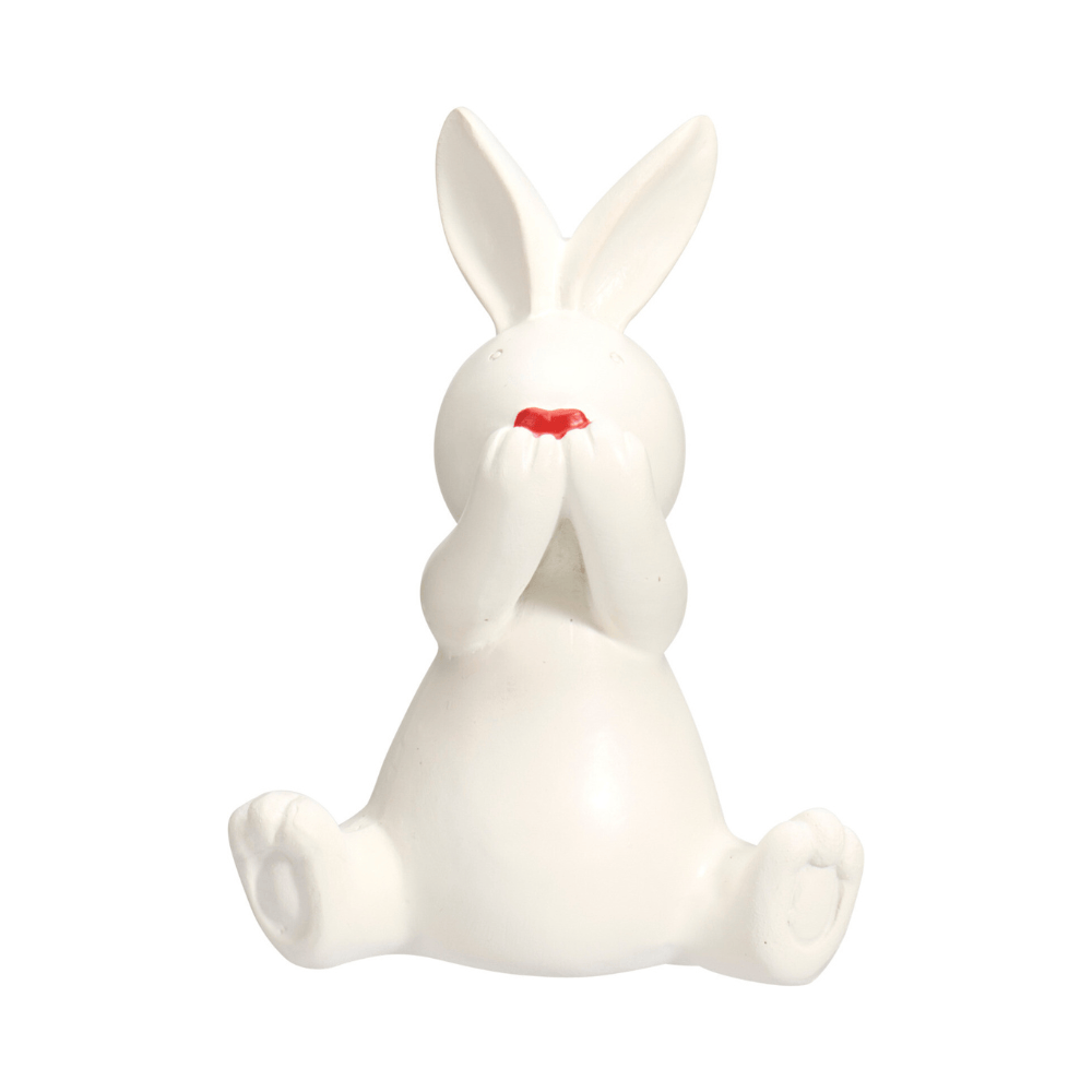 Alpha 55 Lapin assis nez cœur – Décoration Pâques