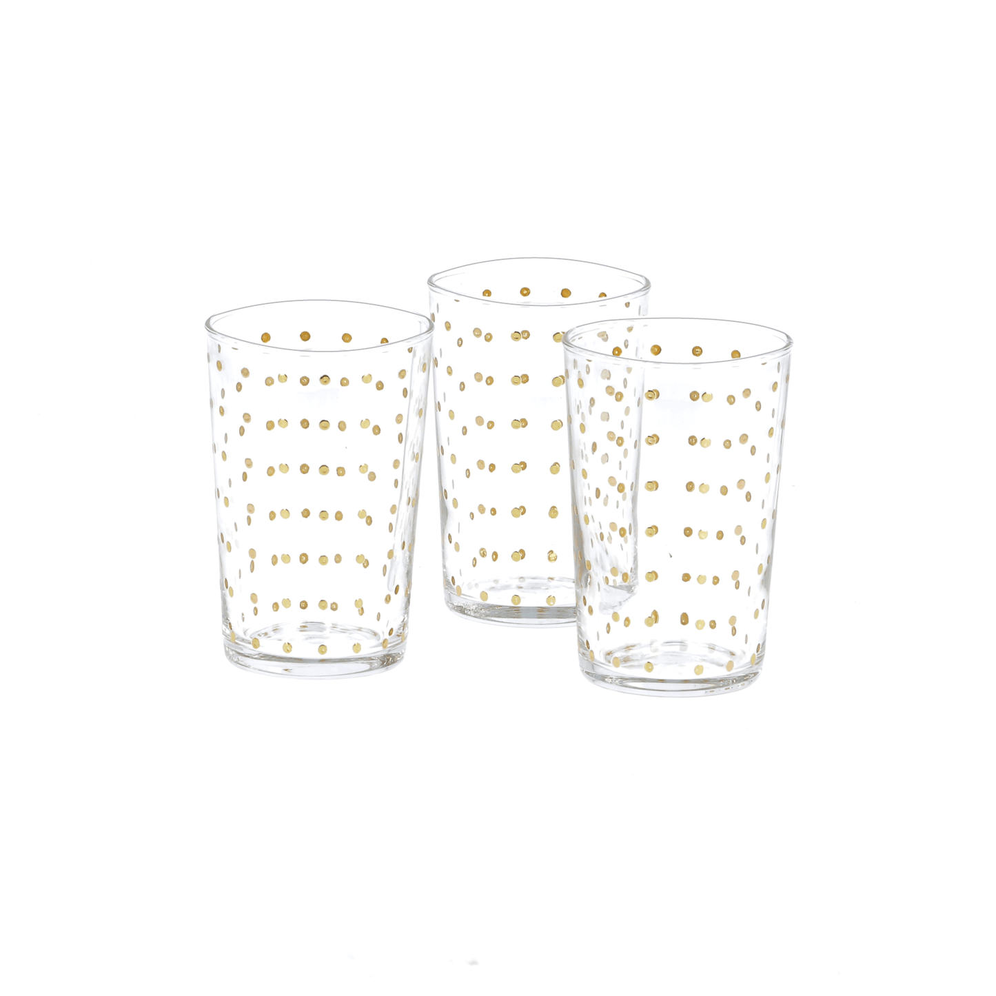 Alpha 55 Lot de 12 Verres à thé Petits pois en or