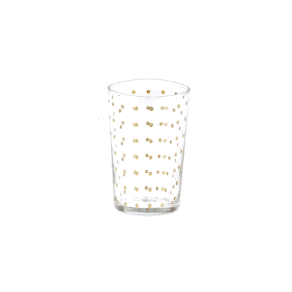 Alpha 55 Lot de 12 Verres à thé Petits pois en or