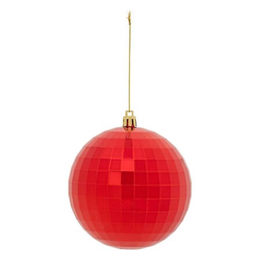 Alpha 55 Lot de 14 boules rouges effet miroir – Décoration de Noël