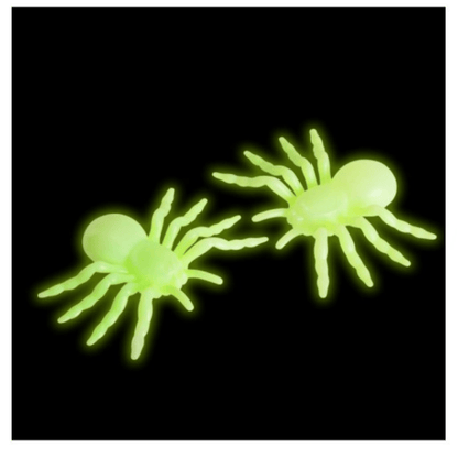 Alpha 55 Lot de 2 araignées "Glow in the dark" d’Halloween