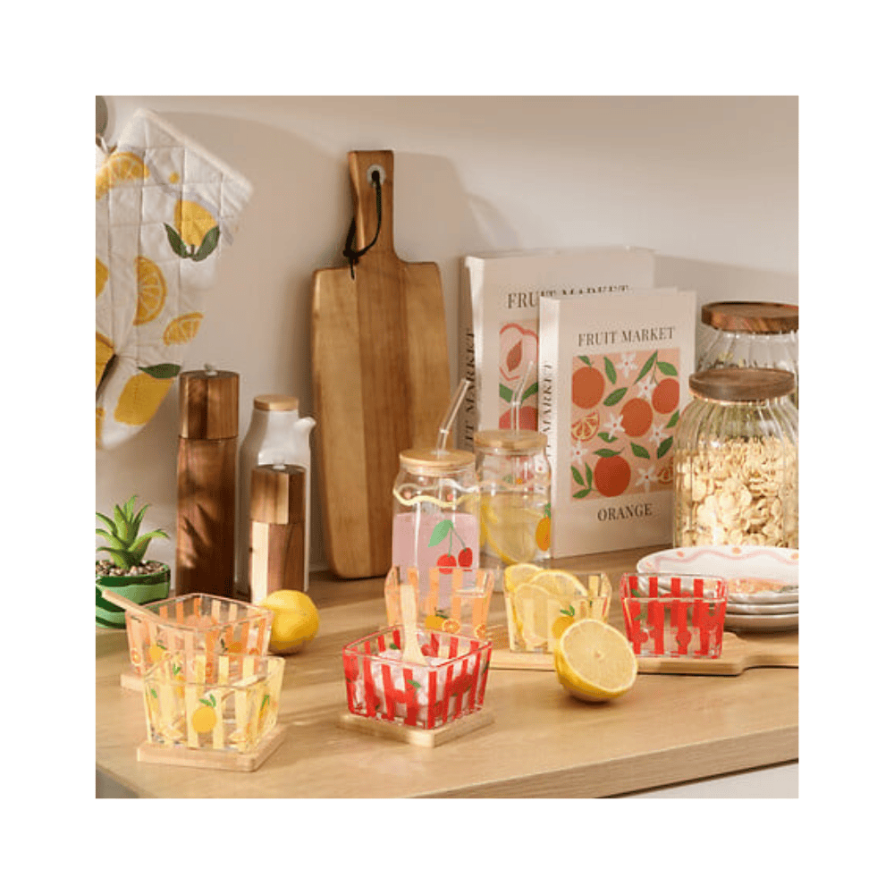 Alpha 55 Lot de 2 boîtes livre Fruity en carton décoratif