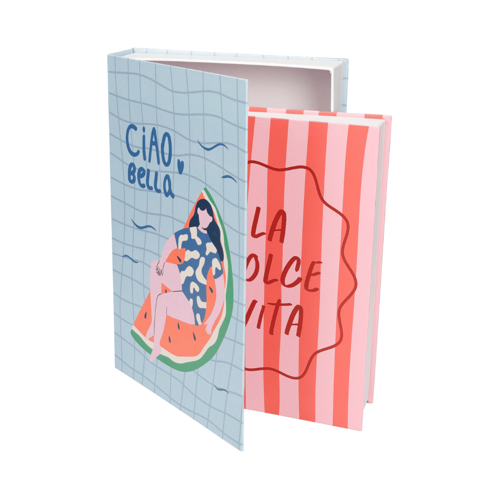 Alpha 55 Lot de 2 Boîtes Livre Style Italien en Carton