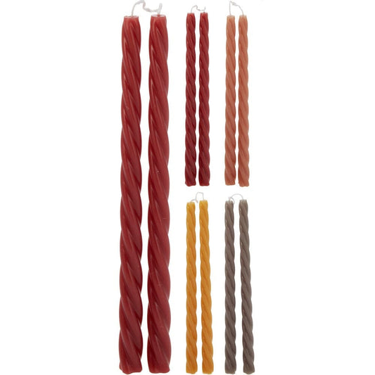 Alpha 55 Lot de 2 bougies torsadée décorative