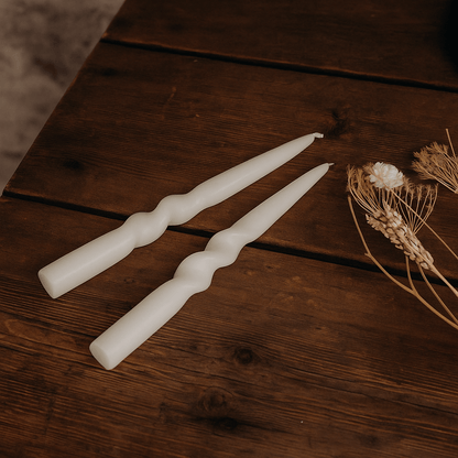 Alpha 55 Lot de 2 bougies torsadées
