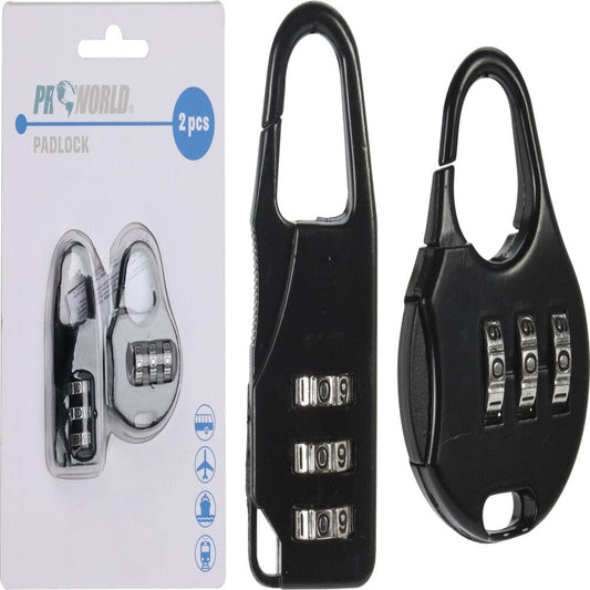 Alpha 55 Lot de 2 cadenas à bagages avec code