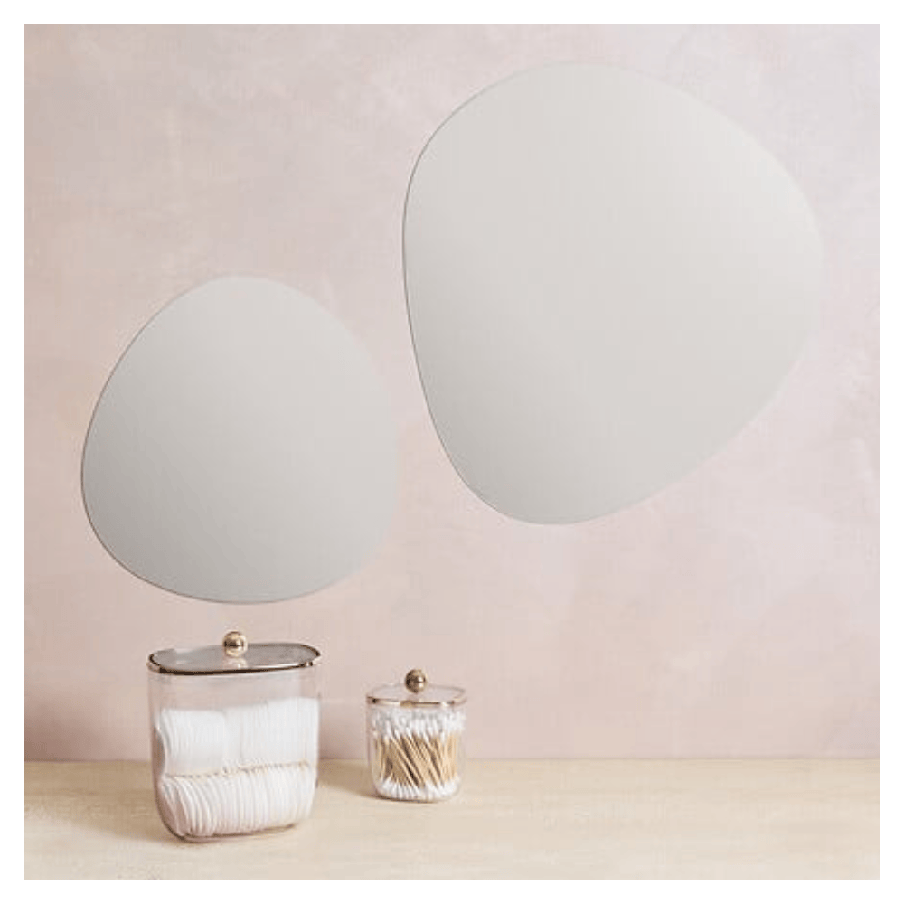Alpha 55 Lot de 2 Miroirs Galet Décoratifs