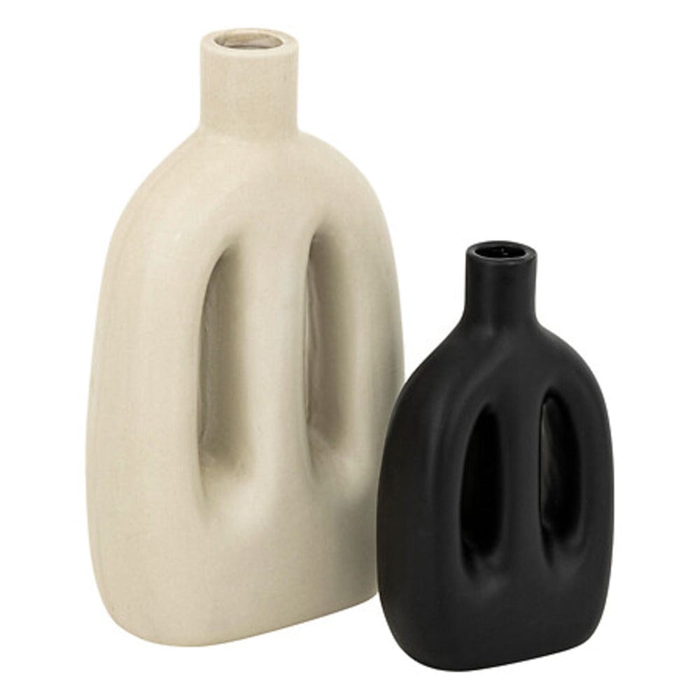Alpha 55 Lot de 2 vases en céramique élégant