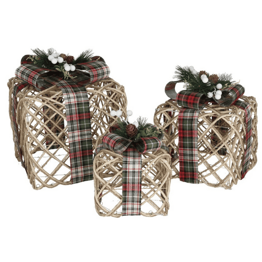 Alpha 55 Lot de 3 Boîtes Cadeau 180 LED Doré – Déco Lumineuse