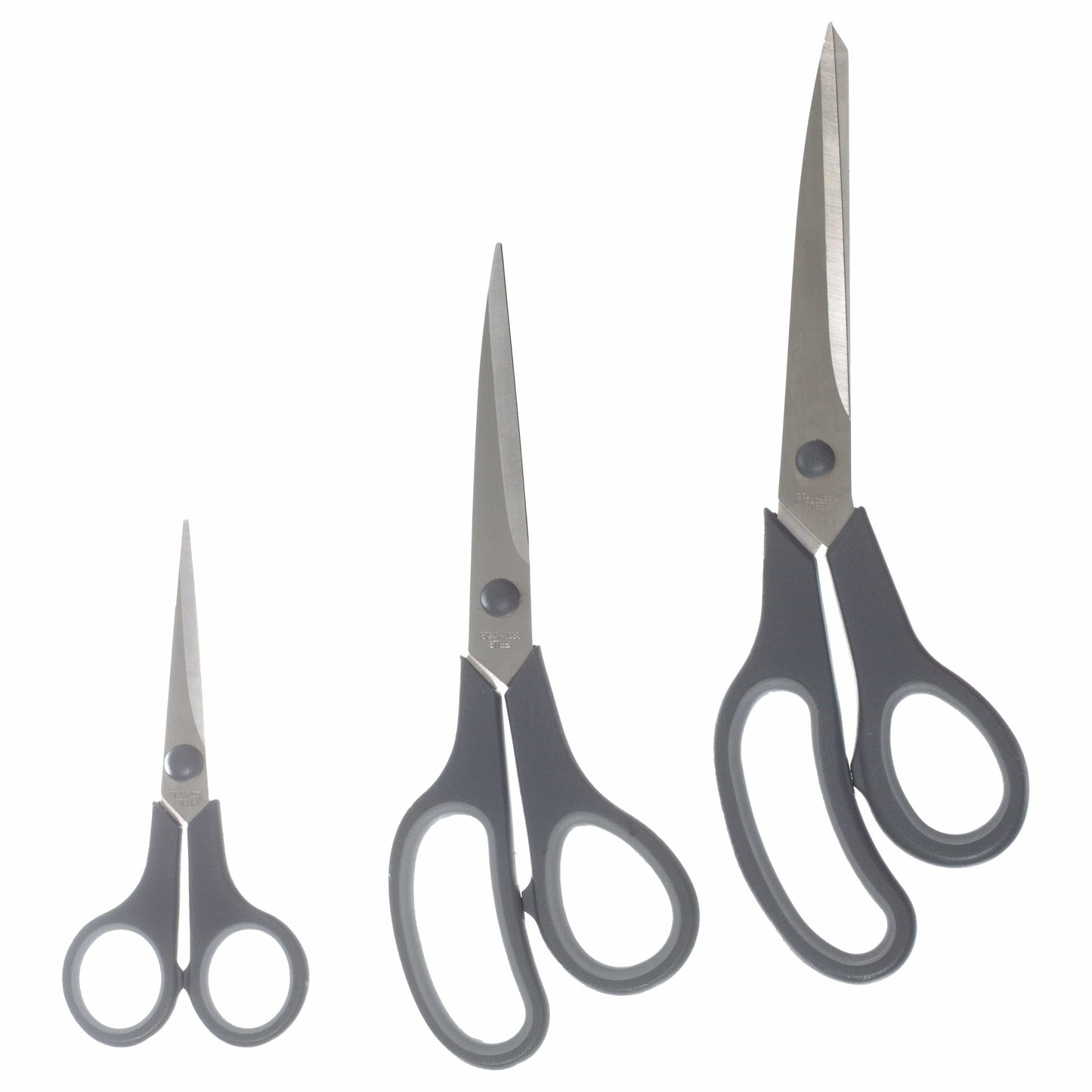 Alpha 55 Lot de 3 ciseaux  multi-usage essentiel gris