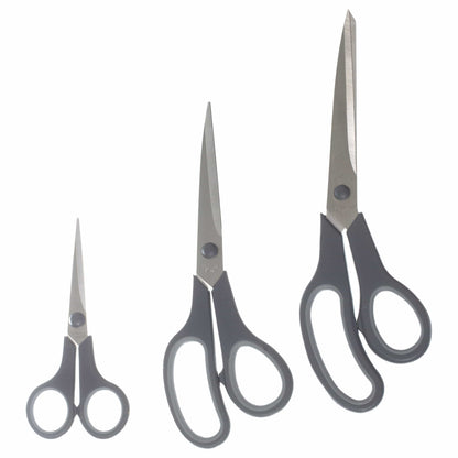 Alpha 55 Lot de 3 ciseaux  multi-usage essentiel gris