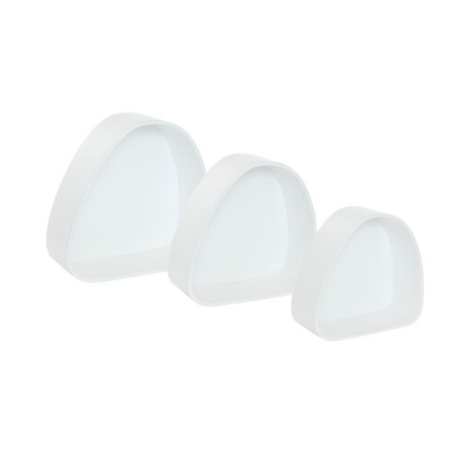 Alpha 55 Lot de 3 Étagères Sien Blanc Modernes