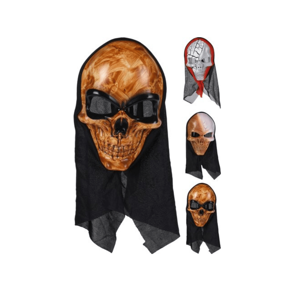 Alpha 55 Lot de 3 Masques Rigides Capuche Crâne Halloween