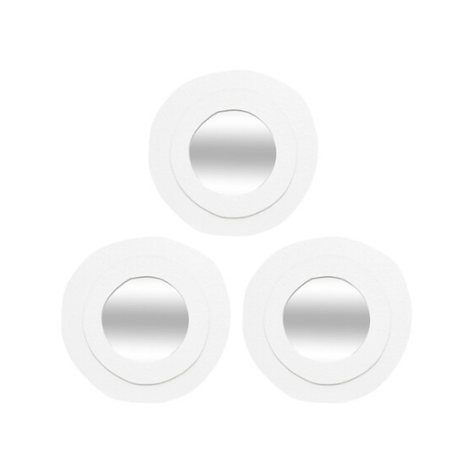 Alpha 55 Lot de 3 miroirs ronds "Emily" blanc déco