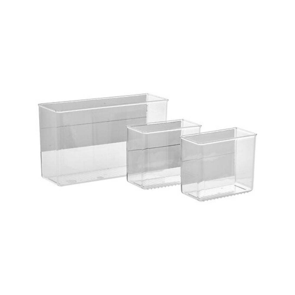 Alpha 55 Lot de 3 organiseurs magnétiques transparent