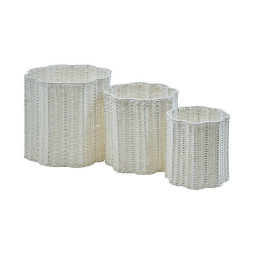 Alpha 55 Lot de 3 paniers de rangement Bloomy