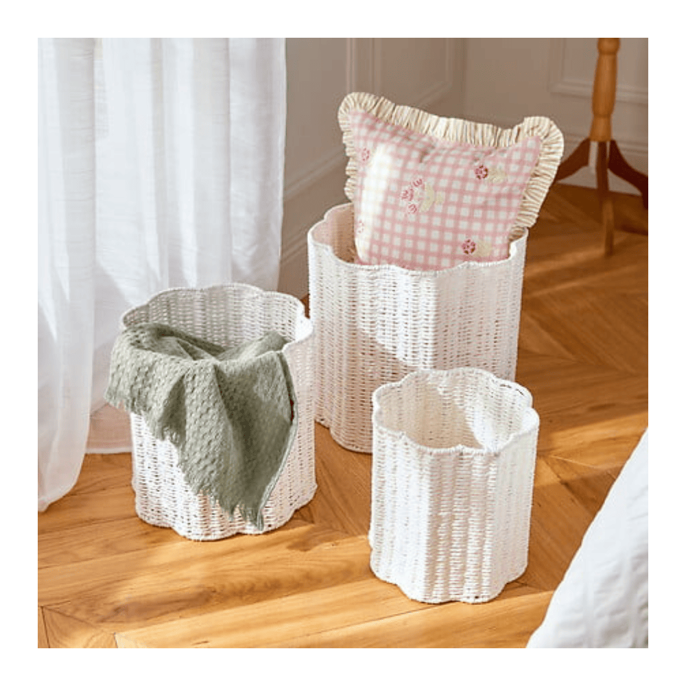Alpha 55 Lot de 3 paniers de rangement Bloomy