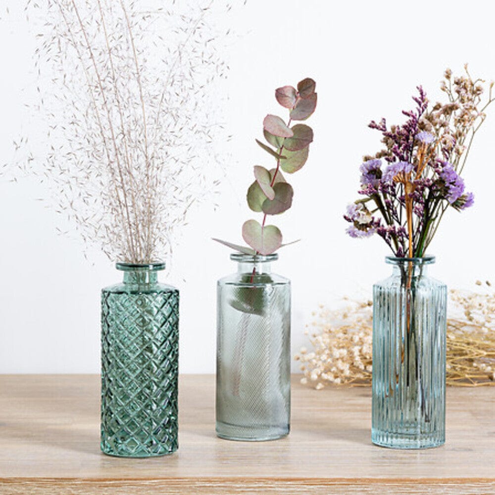 Alpha 55 Lot de 3 soliflores en verre