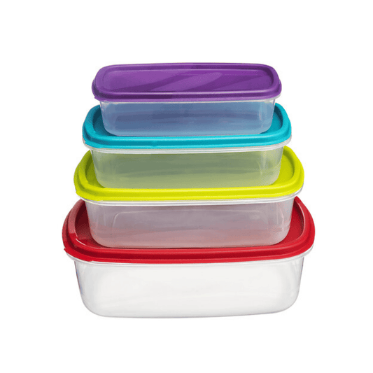 Alpha 55 Lot de 4 boîtes rectangulaires COLORS pratiques