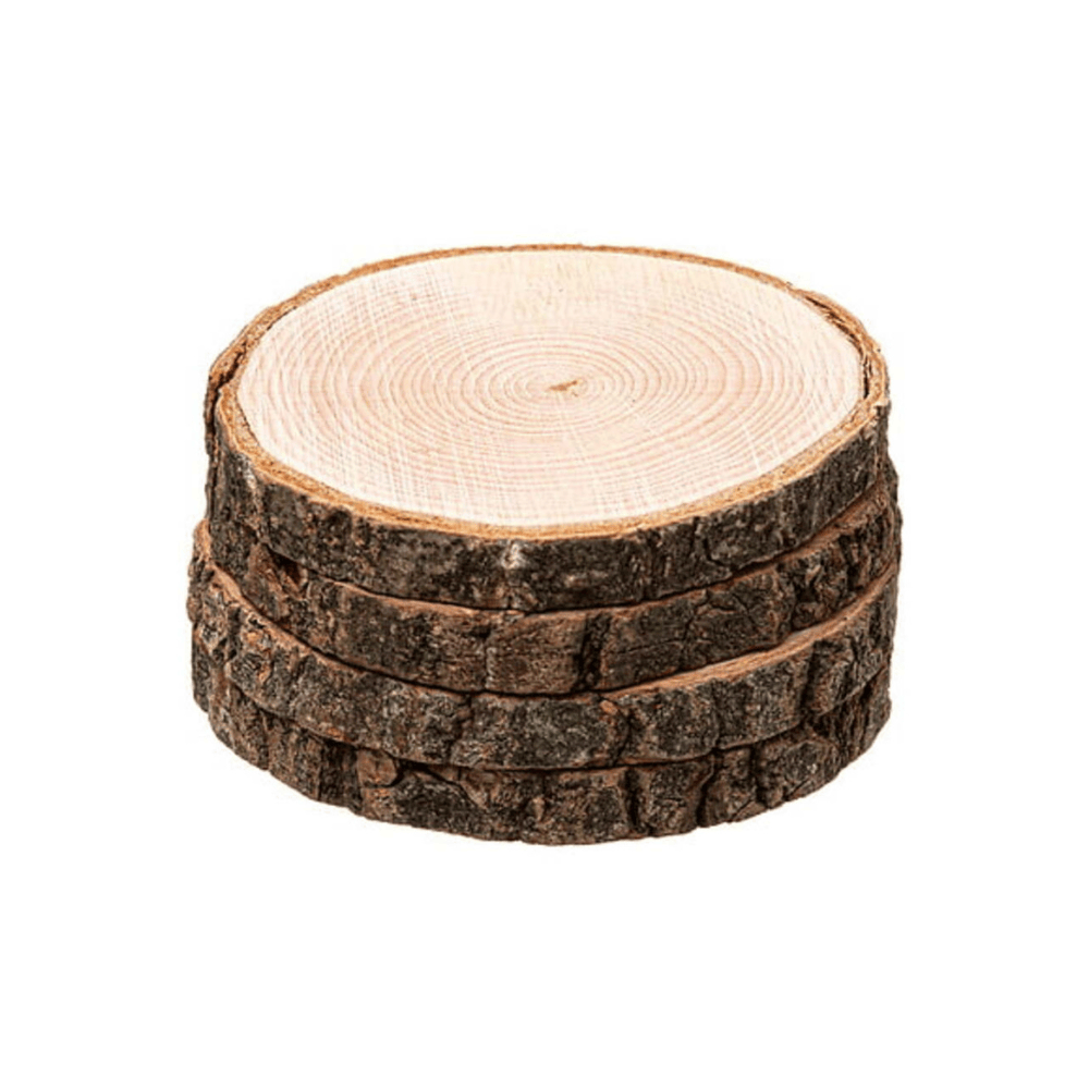 Alpha 55 Lot de 4 dessous de verre écorce naturel