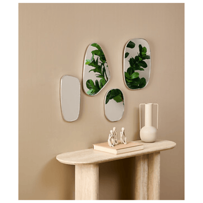 Alpha 55 Lot de 4 miroirs organiques Roman argent – Ultra tendance