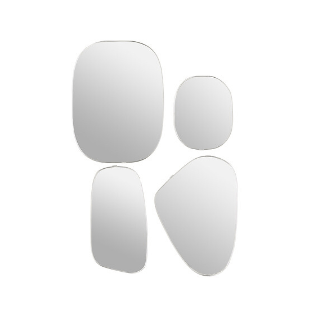 Alpha 55 Lot de 4 miroirs organiques Roman argent – Ultra tendance