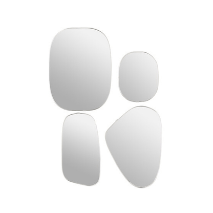 Alpha 55 Lot de 4 miroirs organiques Roman argent – Ultra tendance